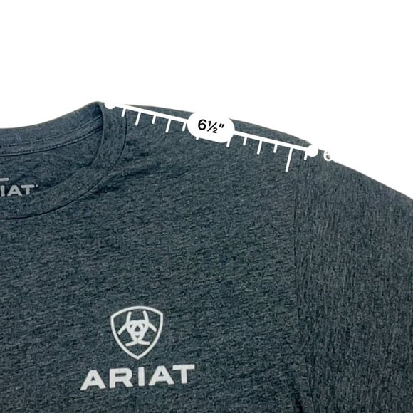 Ariat Men's Long Sleeve T-Shirt American Flag Logo Size L - Picture 8 of 9